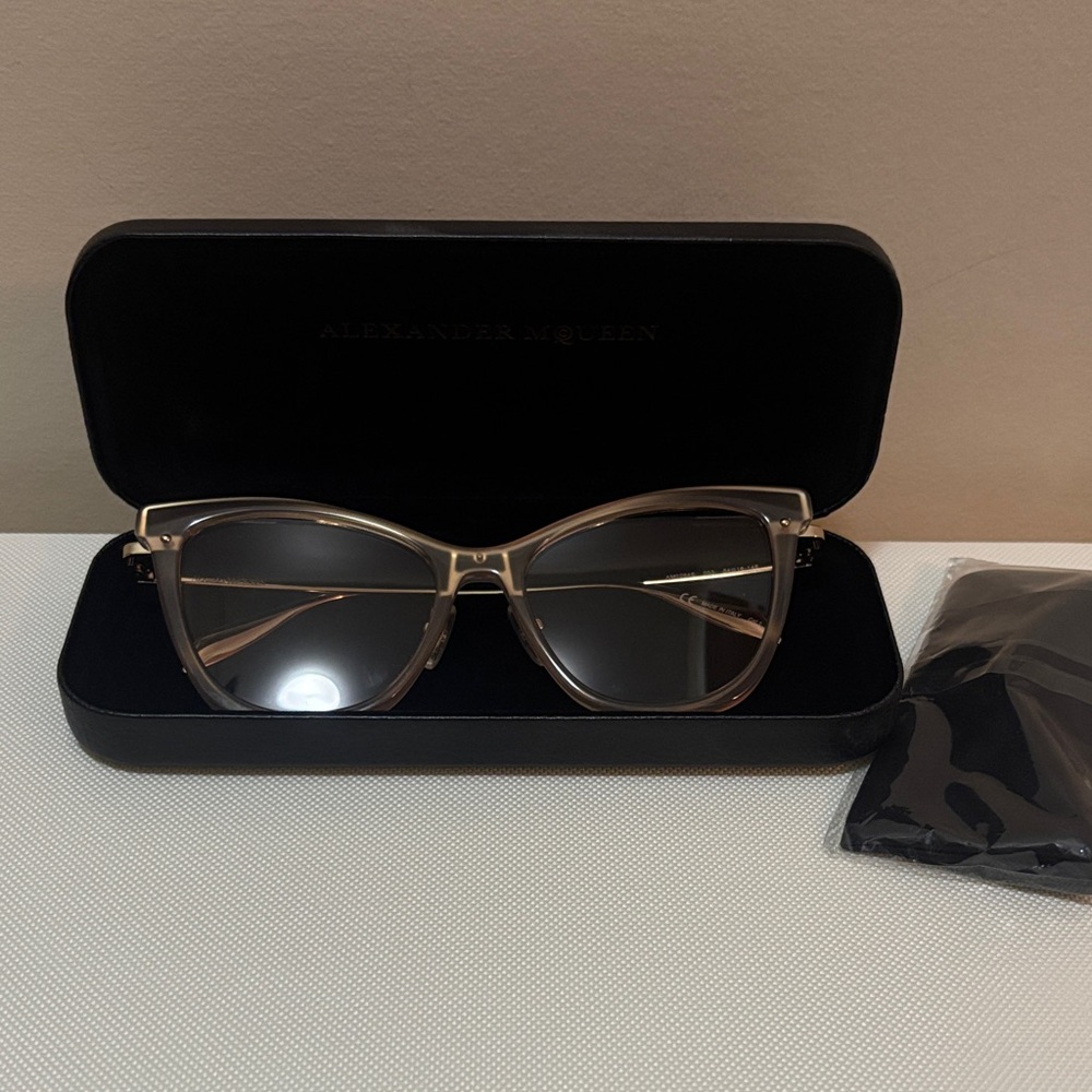 Alexander McQueen Women's 54mm Cat-Eye Sunglasses in Taupe and Black